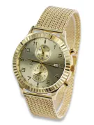 Reloj de Hombre de Oro 14K, Diseño Italiano, Cuarzo