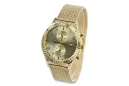 14K Goldene Herrenuhr, Italienisches Design, Quarz