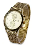 Reloj de Hombre de Oro 14K, Diseño Italiano, Cuarzo