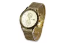 Reloj de Hombre de Oro 14K, Diseño Italiano, Cuarzo