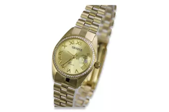 14k gelb Damenuhr Geneve Lady Geschenk lw078ydg&lbw009y