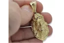 Medallón de oro de Dios con una cadena ★ zlotychlopak.pl ★ Oro 585 333 Precio bajo