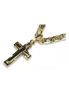 Gold cross with a chain ★ zlotychlopak.pl ★ Gold stamp 585 333 Low price!