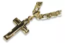 Gold cross with a chain ★ zlotychlopak.pl ★ Gold stamp 585 333 Low price!