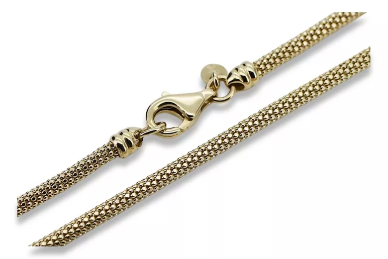 Italian yellow 14k 585 gold Rope chain cc075y