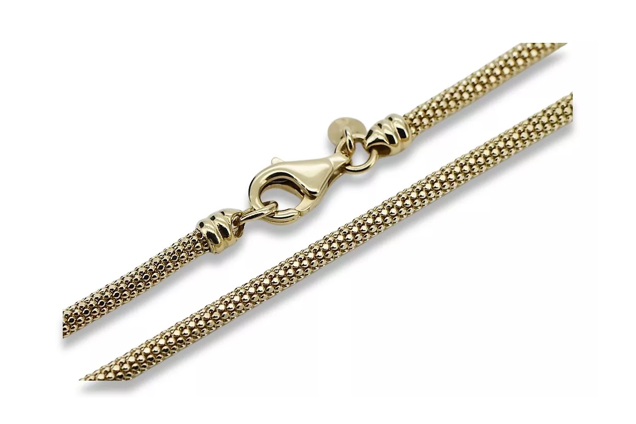 Italian yellow 14k 585 gold Rope chain cc075y