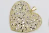 Org. Italian yellow white 14k gold beautiful heart pendant cpn002yw