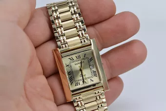 Итальянские желтые 14k золотые мужские часы Geneve mw09y&mbw006y