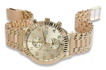 Rosa rusa Reloj soviético de oro soviético 14k 585 para hombre Geneve mw007r&mbw006r