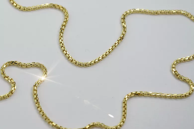 Italian yellow 14k gold New Rope chain cc078yw