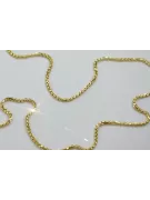 Italian yellow 14k gold New Rope chain cc078yw