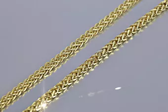 Gelb weiß 585 14k bicolor gold Spiga Kette cc036yw