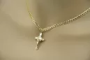 Golden cross with a chain ★ zlotychlopak.pl ★ Gold attempt 585 333 Low price!