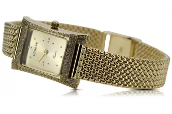 Jaune 14k 585 or Lady montre-bracelet Geneve lw002y attachélbw003y