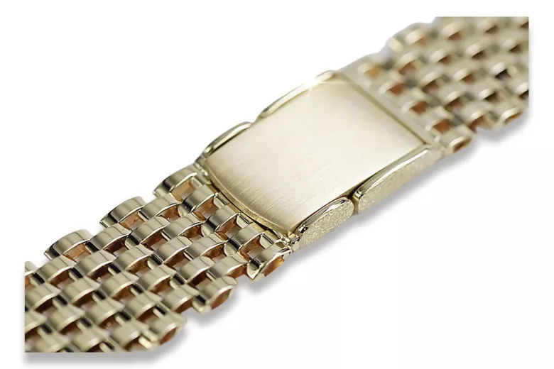 Pulsera de reloj para hombre de oro 14K 20mm Italia