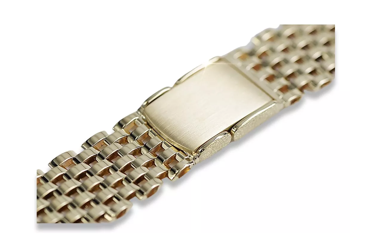 14K Gold Men's Watch Bracelet 20mm Italy