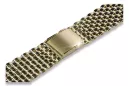 Pulsera de reloj para hombre de oro 14K 20mm Italia