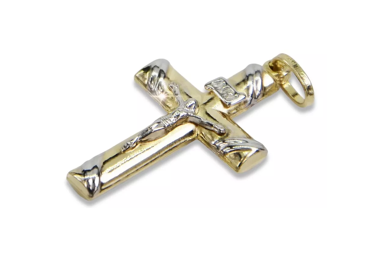 Cruz ★ Católica de Oro russiangold.com ★ Oro 585 333 Precio bajo