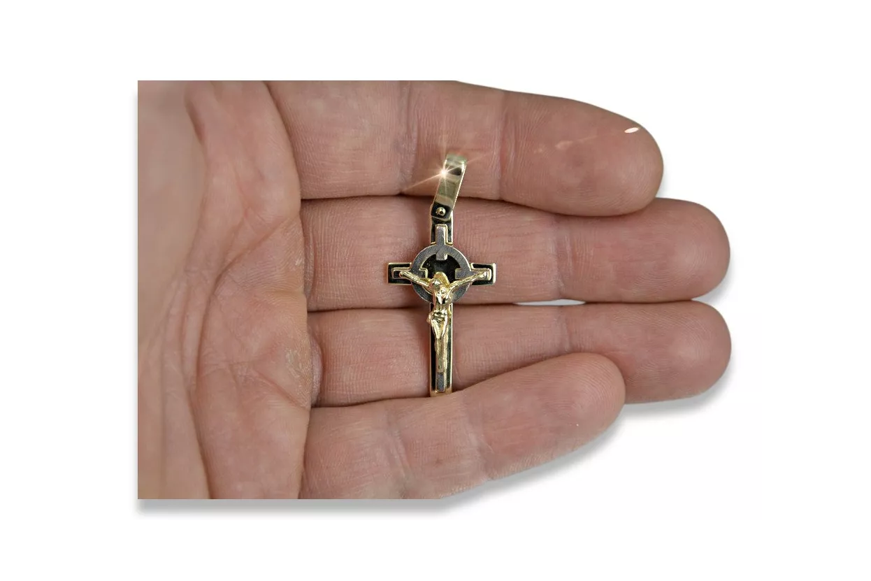 Golden Catholic Cross ★ russiangold.com ★ Gold 585 333 Low price