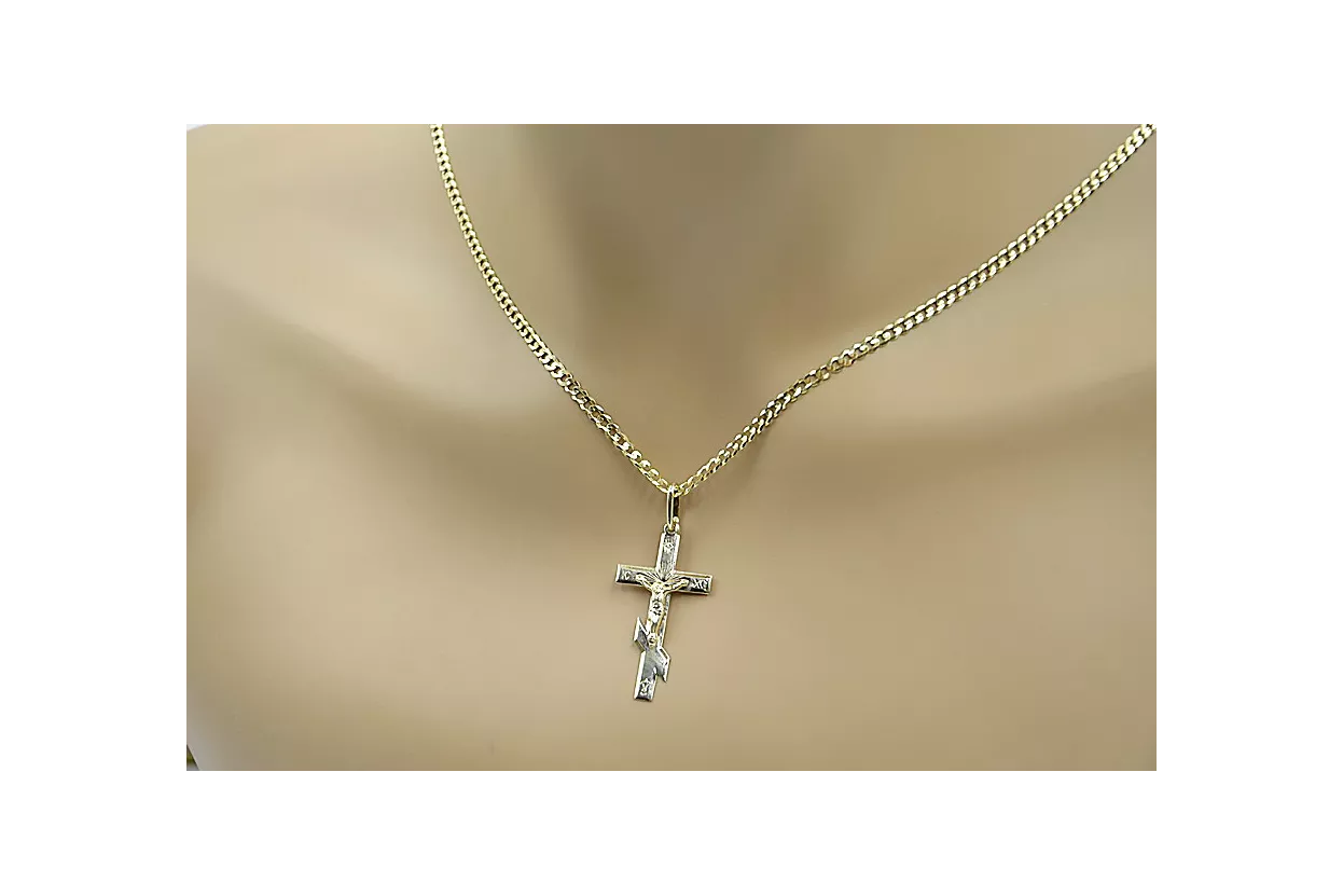 Gold Orthodox Cross ★ russiangold.com ★ Gold 585 333 Low price