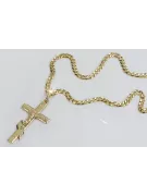 Gold Orthodox Cross Anhänger & Gurmeta 14k Goldkette oc001y&cc001y