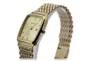 Reloj de Oro 14K para Hombre, Rectangular, Italiano