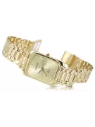 14k Gold Rectangular Men's Watch, Italian Quartz