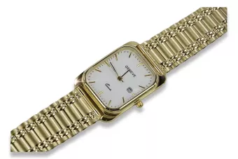 Жълт 14k 585 златен мъжки часовник Geneve mw001ydw&mbw009y