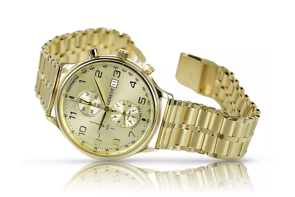 Reloj de Oro 14K para Hombre, Italiano, 40mm, Cuarzo