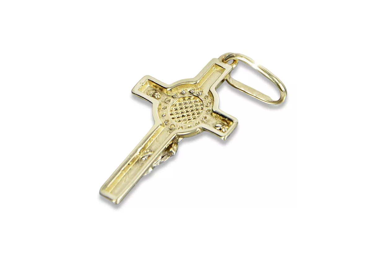 Golden Catholic Cross ★ russiangold.com ★ Gold 585 333 Low price