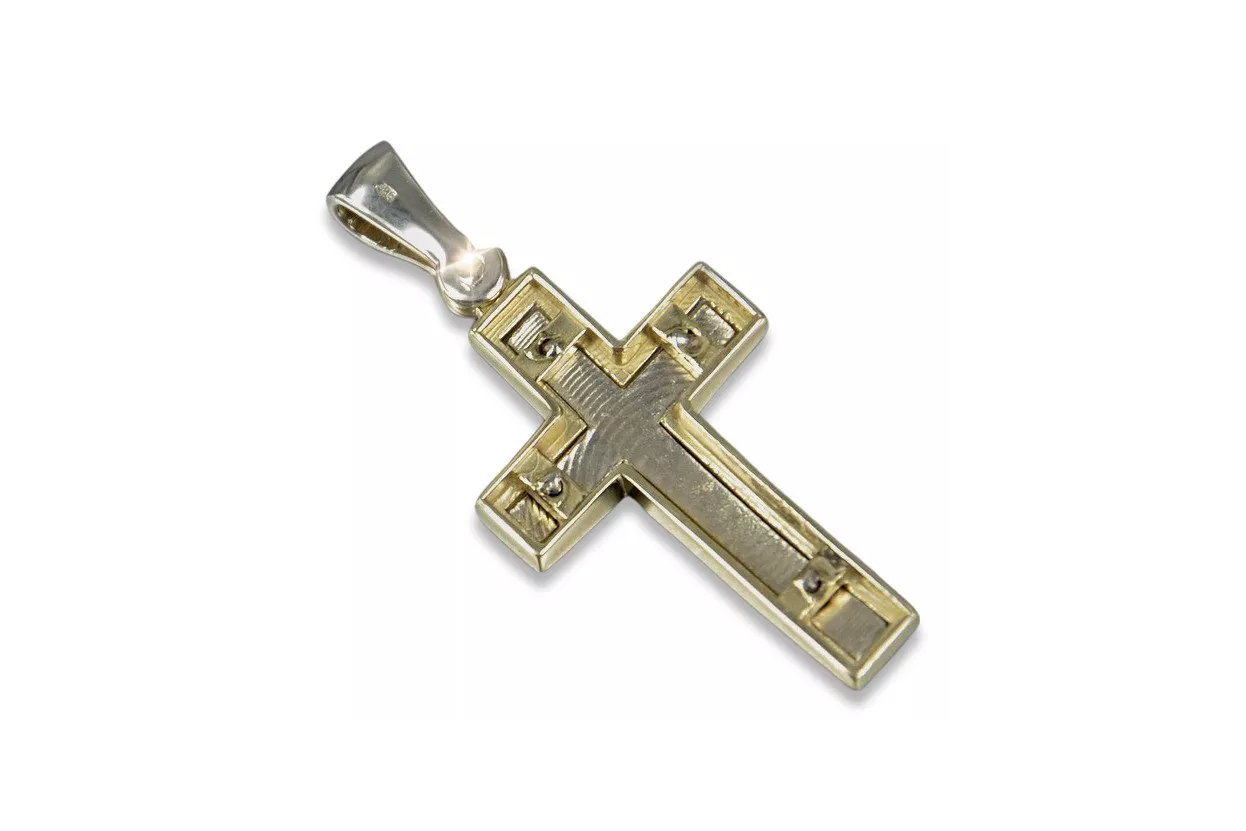 Cruz ★ Católica de Oro russiangold.com ★ Oro 585 333 Precio bajo