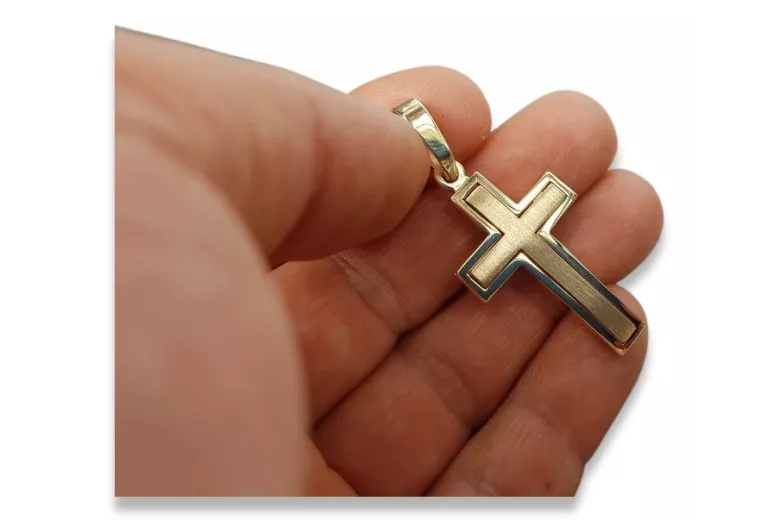 Golden Catholic Cross ★ russiangold.com ★ Gold 585 333 Low price