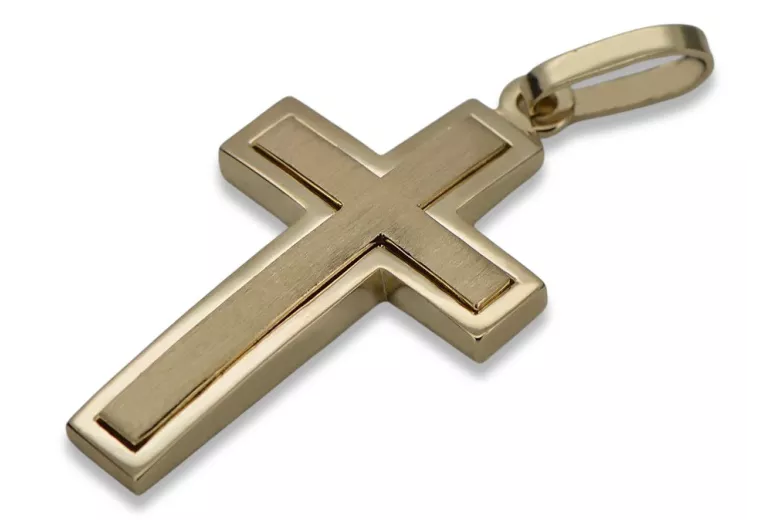 Golden Catholic Cross ★ russiangold.com ★ Gold 585 333 Low price