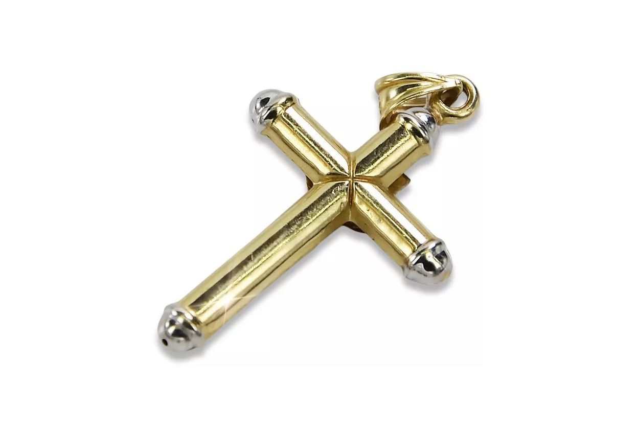 Golden Catholic Cross ★ russiangold.com ★ Gold 585 333 Low price