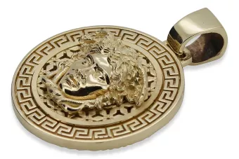 Oro 14k medusa colgante griego moderno cpn053y