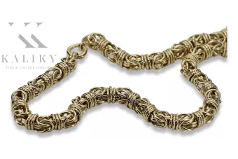 Collier en or jaune 14 carats 585 chaîne Fantazy Byzantine Lady cfc023y