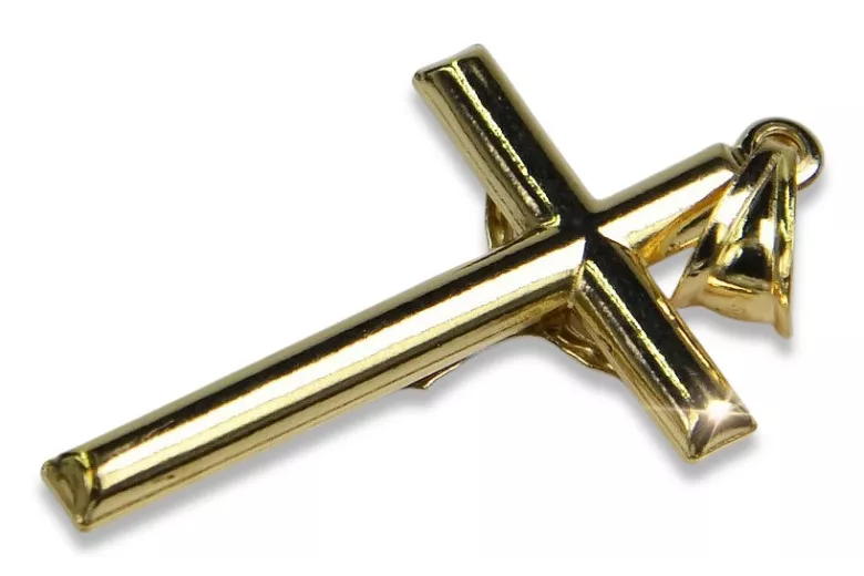 Cruz ★ Católica de Oro russiangold.com ★ Oro 585 333 Precio bajo