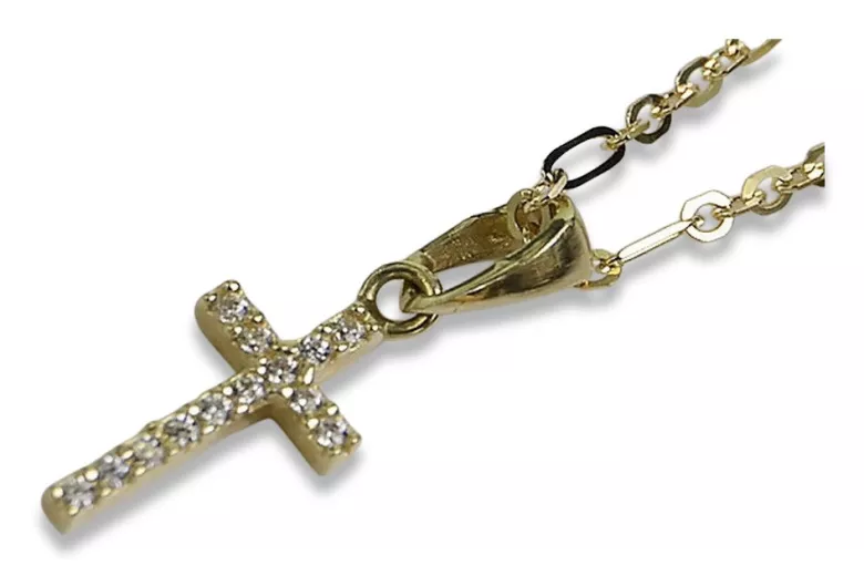 Croix ★ catholique d’or russiangold.com ★ or 585 333 Prix bas