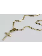 Catholic Cross & Anchor 14k gold chain ctc012y&cc084y