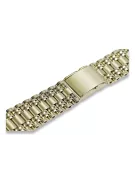 Pulsera de reloj de hombre de oro amarillo italiano de 14k mbw012yo