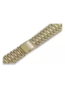 Italian yellow 14k gold man's watch bracelet mbw012yo