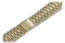 Italian yellow 14k gold man's watch bracelet mbw012yo