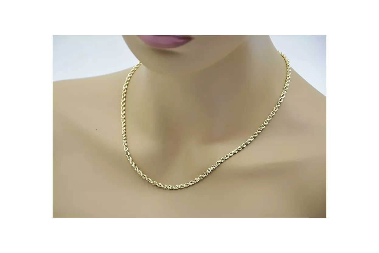 Yellow rose gold chain ★ russiangold.com ★ Gold 585 333 Low price