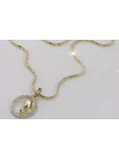 Mother of God 14k gold medallion & Snake chain pm011y&cc080y