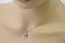 Italian galben 14k aur Mary medalion pictograma pandantiv pm011y