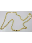 Vintage rose (Italian yellow) gold Rope Singapore chain cc076