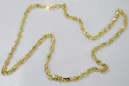 Vintage rose (Italian yellow) gold Rope Singapore chain cc076