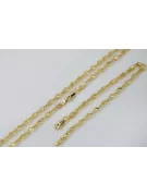 Vintage rose (Italian yellow) gold Rope Singapore chain cc076