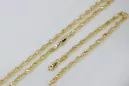 Vintage rose (Italian yellow) gold Rope Singapore chain cc076