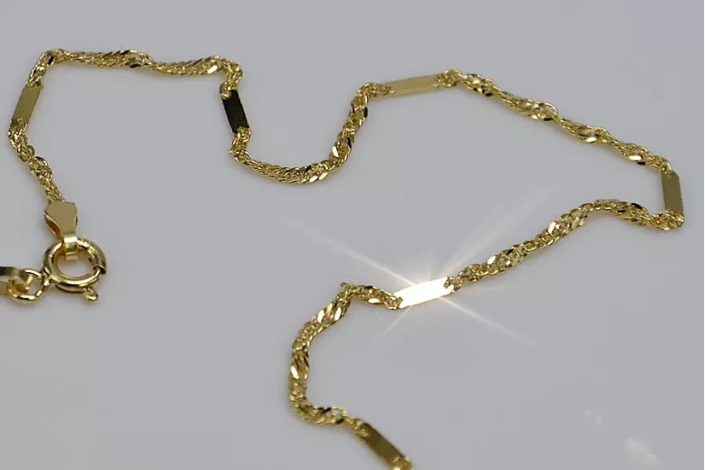 Yellow rose gold chain ★ russiangold.com ★ Gold 585 333 Low price